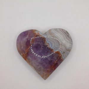 Amethyst Crazy Lace Agate Heart