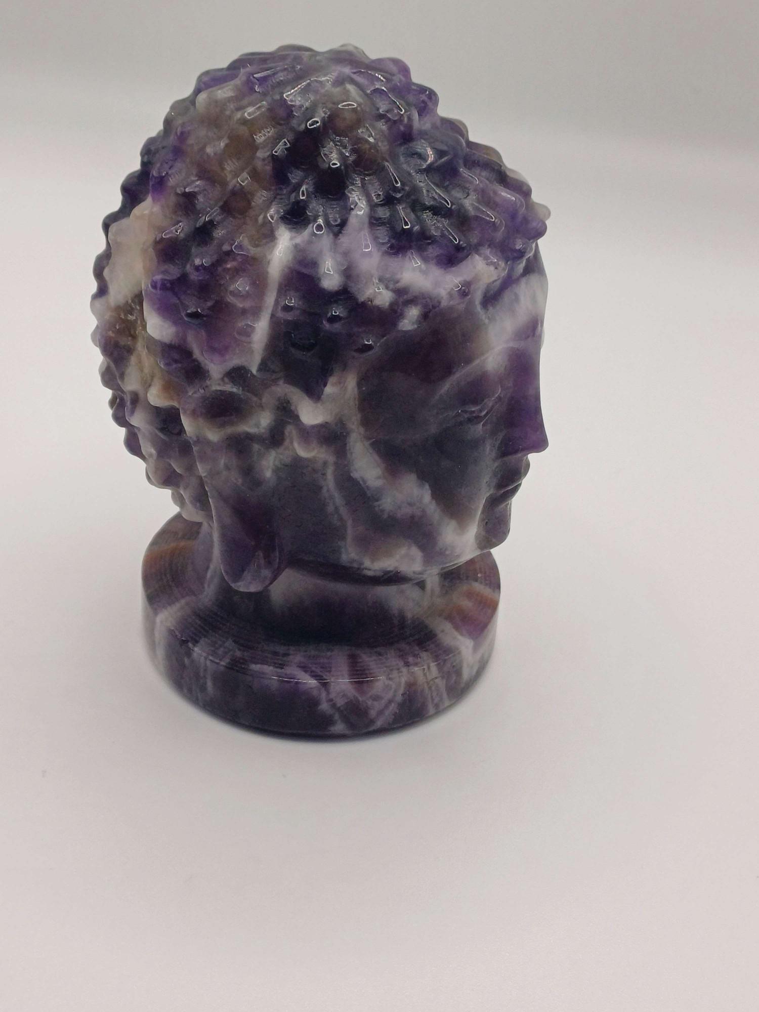 Amethyst Crystal Buddha Head