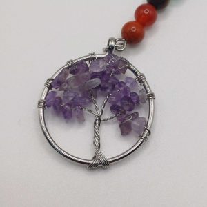 Amethyst Tree of Life Keyring