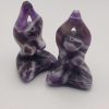 Carved Amethyst Yoga Figurines
