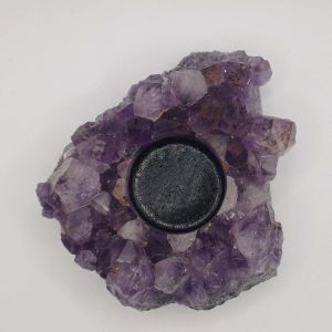 Natural Amethyst Crystal Cluster Tealight Candle Holder
