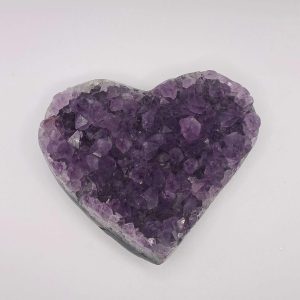 Natural Amethyst Crystal Heart-Shaped Cluster