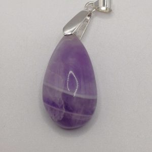 Natural Amethyst Polished Teardrop Pendant