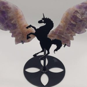 Natural Amethyst Winged Unicorn Pegasus Figurine