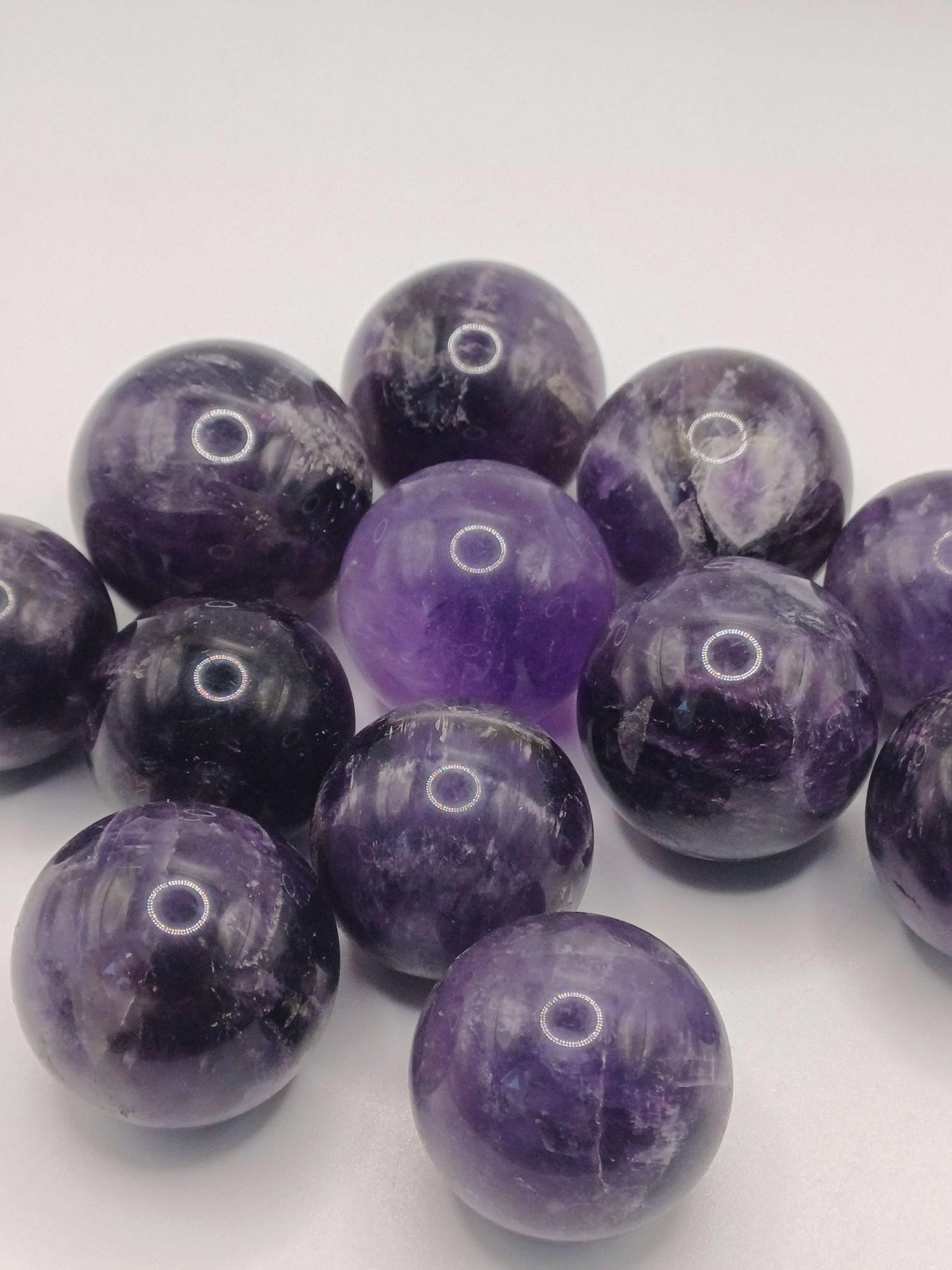 Polished Amethyst Spheres