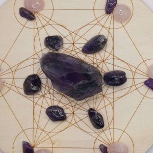 Amethyst Chakra 14-Piece Crystal Grid Set