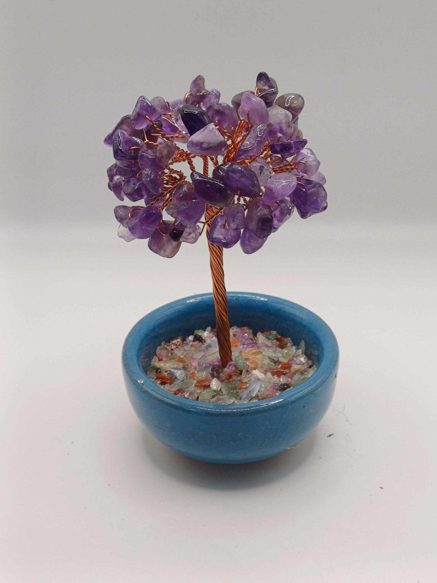 Amethyst Crystal Tree of Life in a Pot