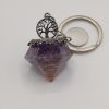 Carved Amethyst Point Keyring