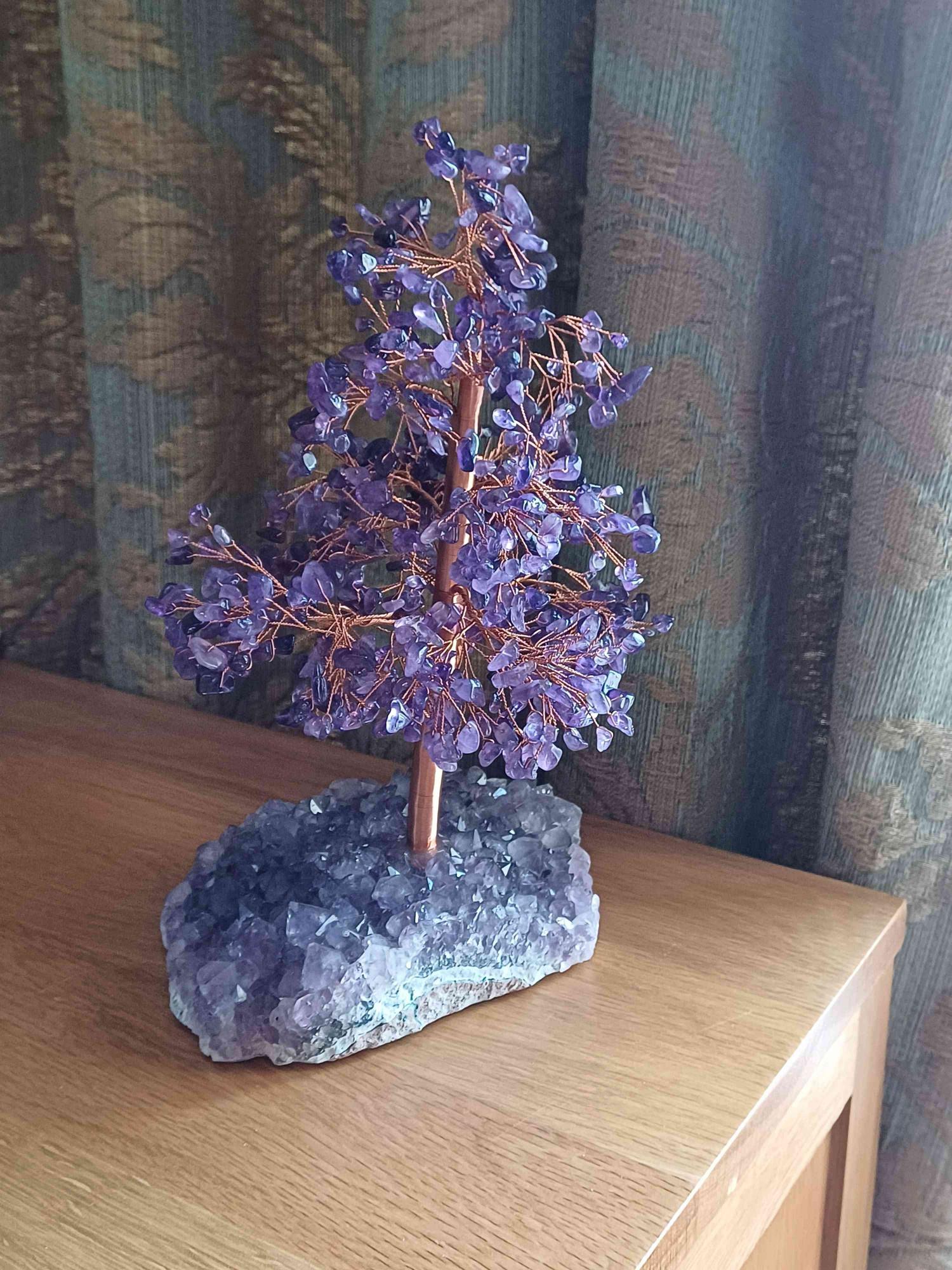 Large Amethyst Crystal Tree of Life with Cluster Base