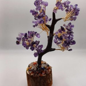 Large Amethyst Tree of Life with Wooden Base