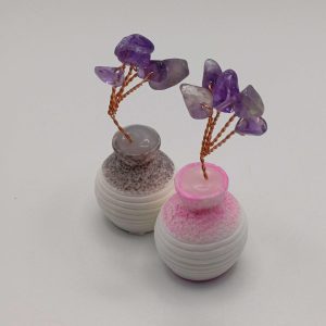 Mini Amethyst Crystal Trees of Life in Pots