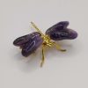 Natural Amethyst Dragonfly Figurine