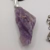 Raw Amethyst Rough Stone Pendant with Cord