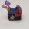 Small Cottage Ornament with Amethyst Crystal
