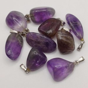 Tumbled Amethyst Stone Pendants