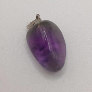 Tumbled Purple Amethyst Stone Pendant