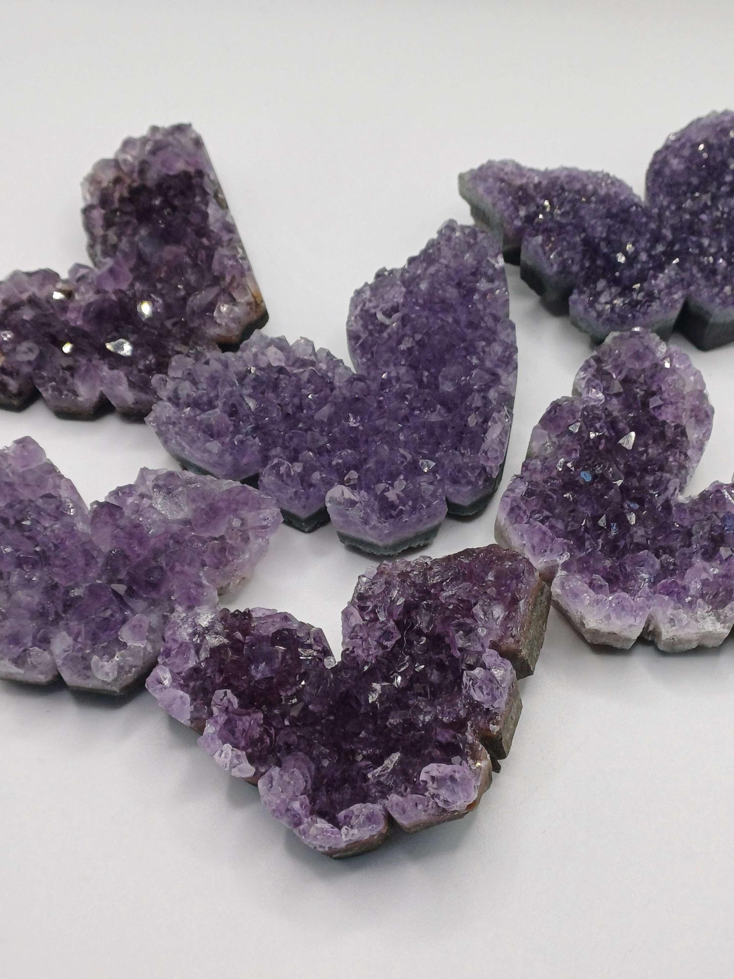 Large Amethyst Crystal Butterfly Clusters