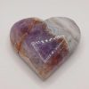 Large Polished Amethyst Lace Agate Heart